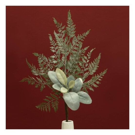 Flocked Greenery Stem 46cm