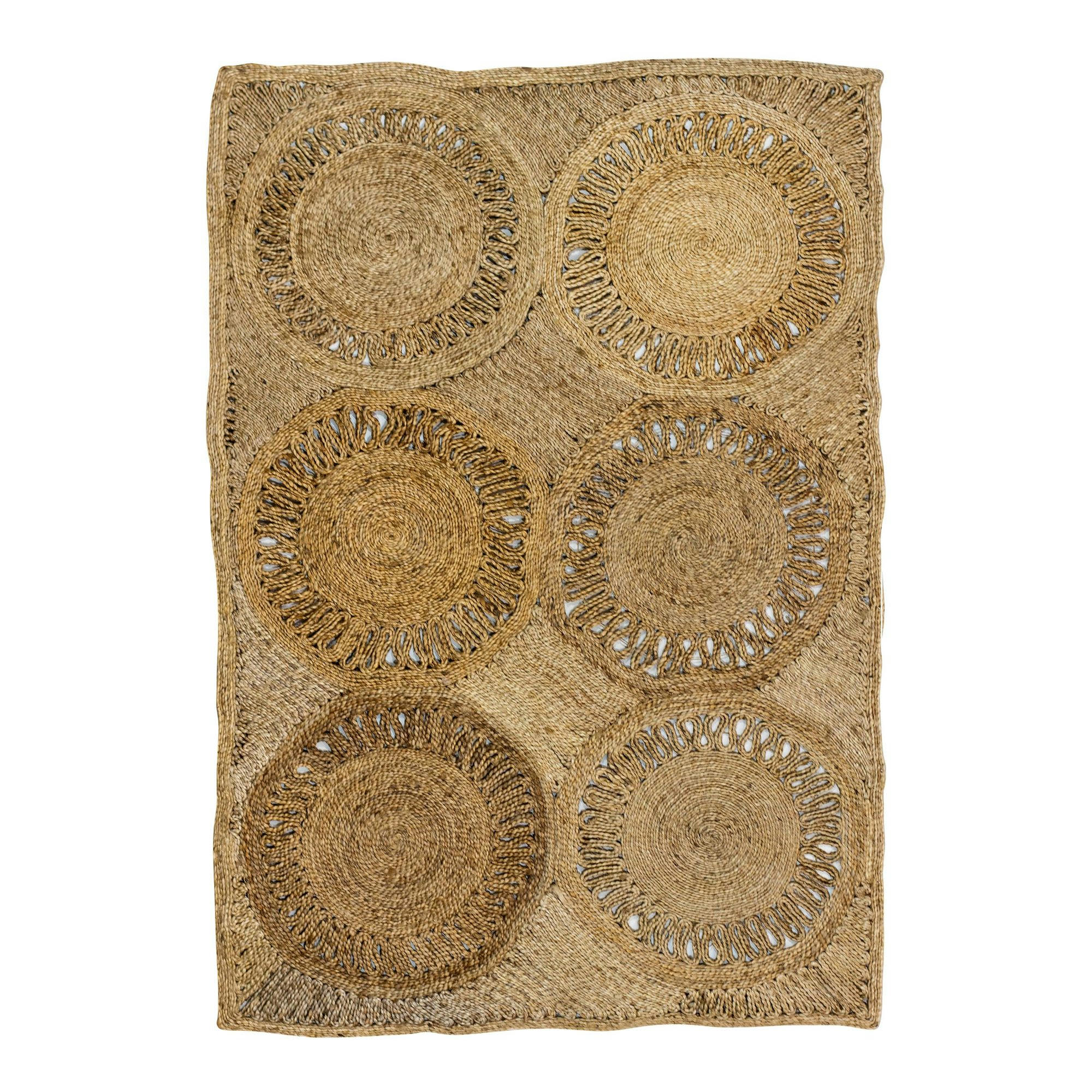 JERICO - Tapis rectangulaire en jute tissé à la main 150x220cm