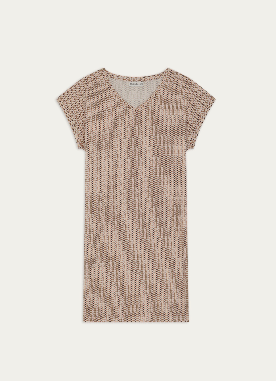 BIG TEE MANCHES COURTES EN COTON IMPRIMÉ ECRU