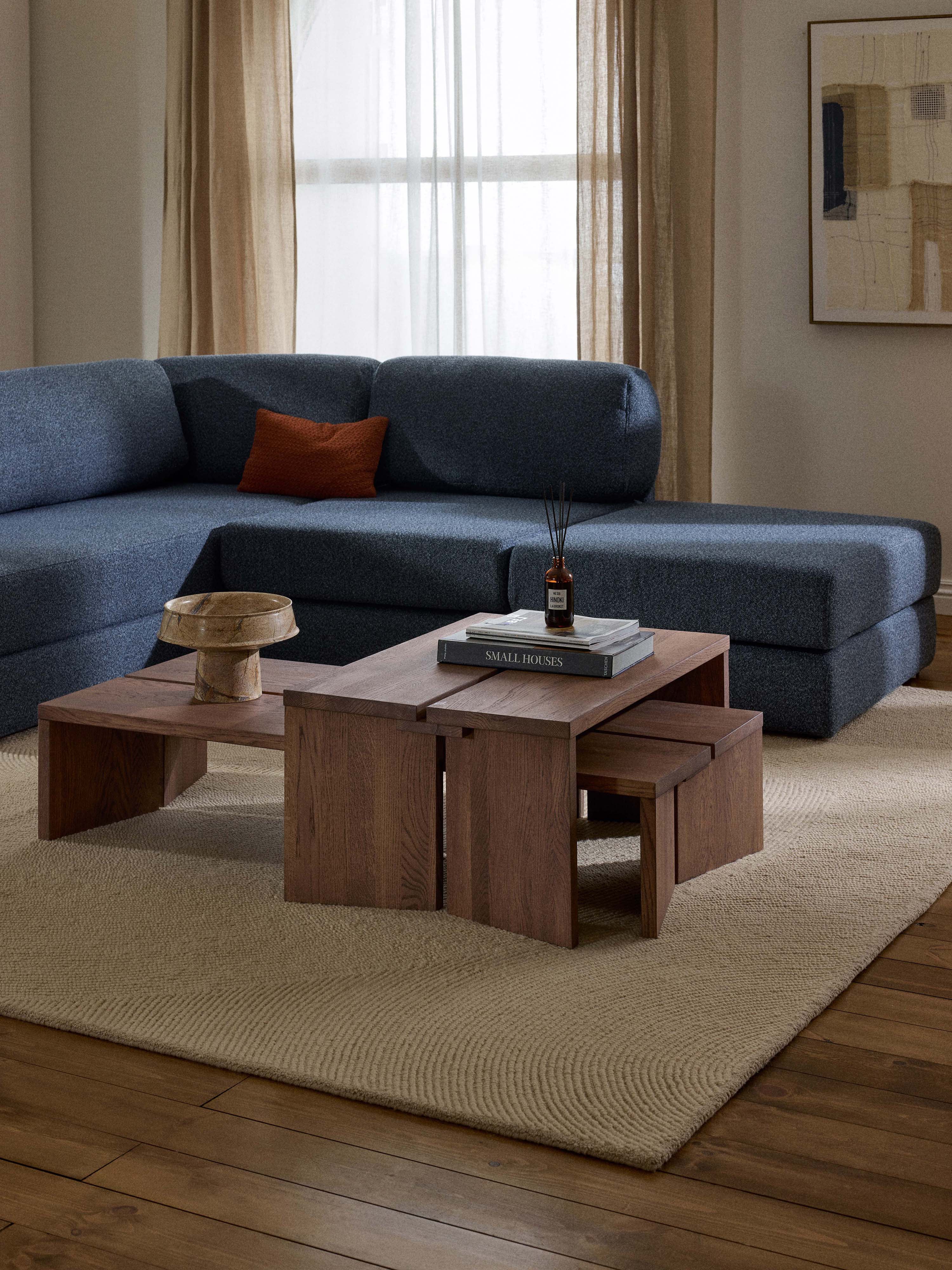 Couchtische Amad aus Eichenholz, 2er-Set