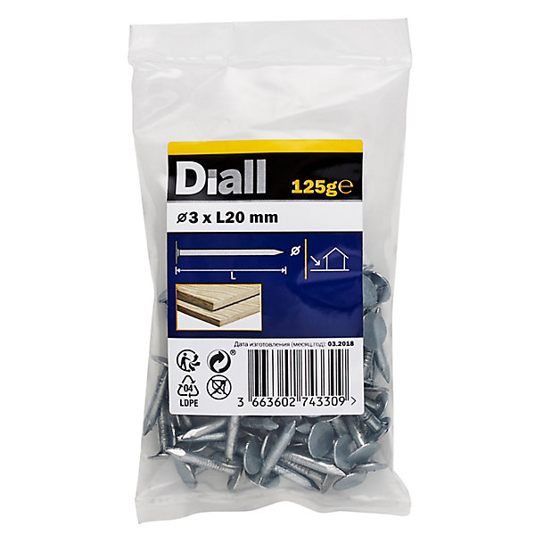 Clous à tête plate en acier galvanisé 3x20 - 125g