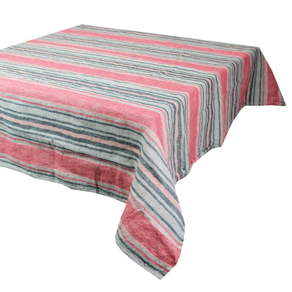 SOMBRILLA CORAIL - Nappe carrée  pur lin gris 115x115 cm