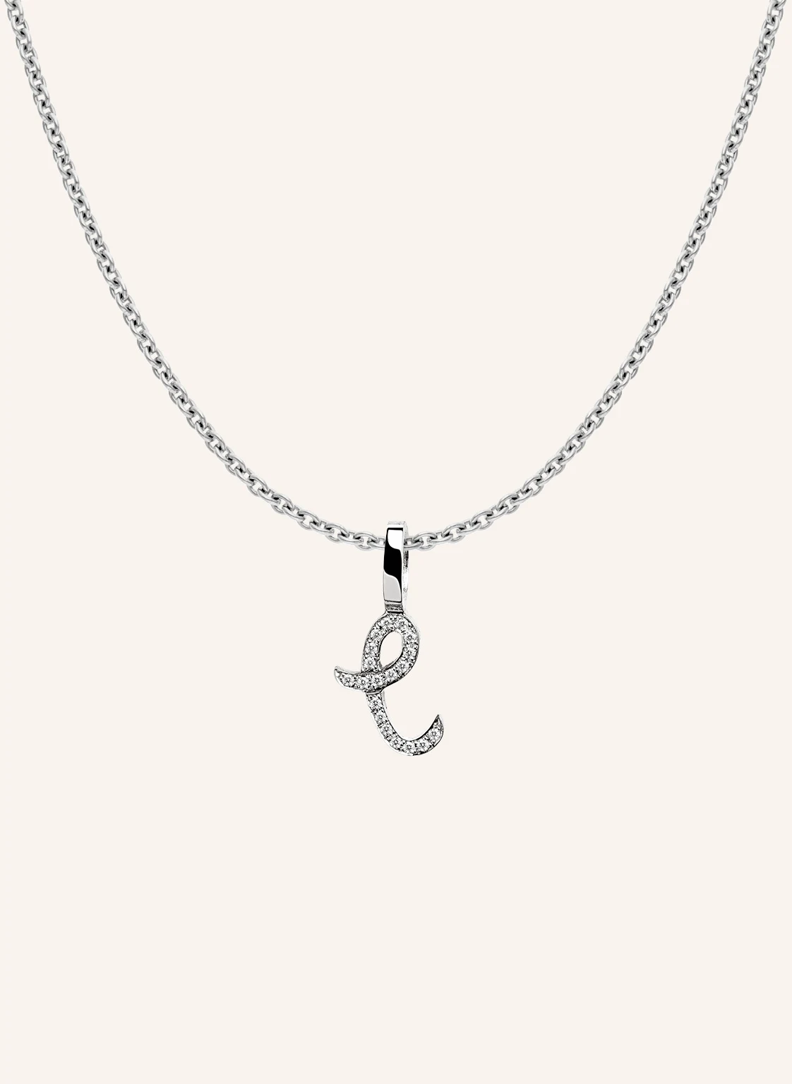 CADA Kette TINY DIAMOND LETTER C
