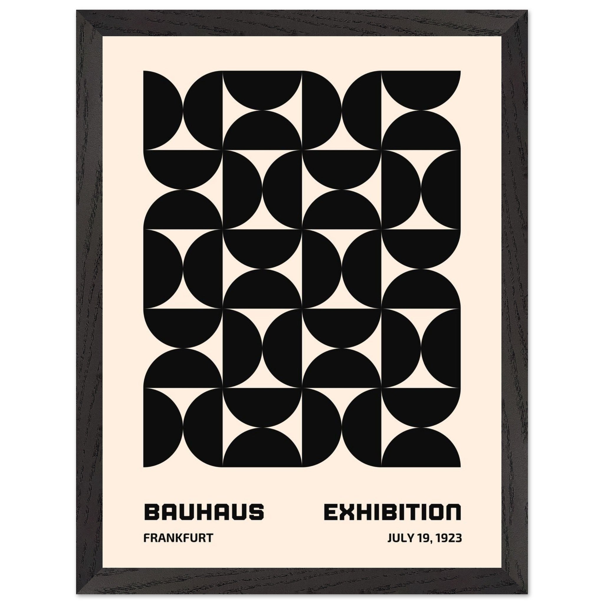 Artfulprints Poster met Lijst Bauhaus - 19 juli 1923 zwart  - 30x40 cm - Zwart / Wit
