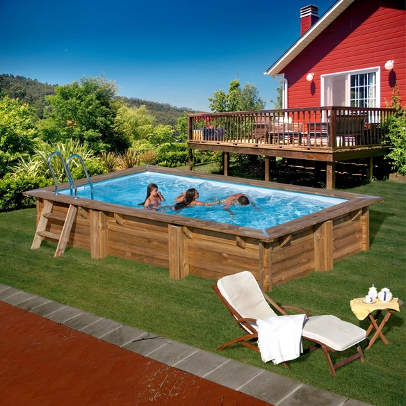 Echtholzpool »MARBELLA 2«, braun, BxHxL: 270 x 117 x 420 cm