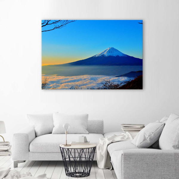 Feeby Obraz na płótnie Góra Fuji w błękicie 60x40