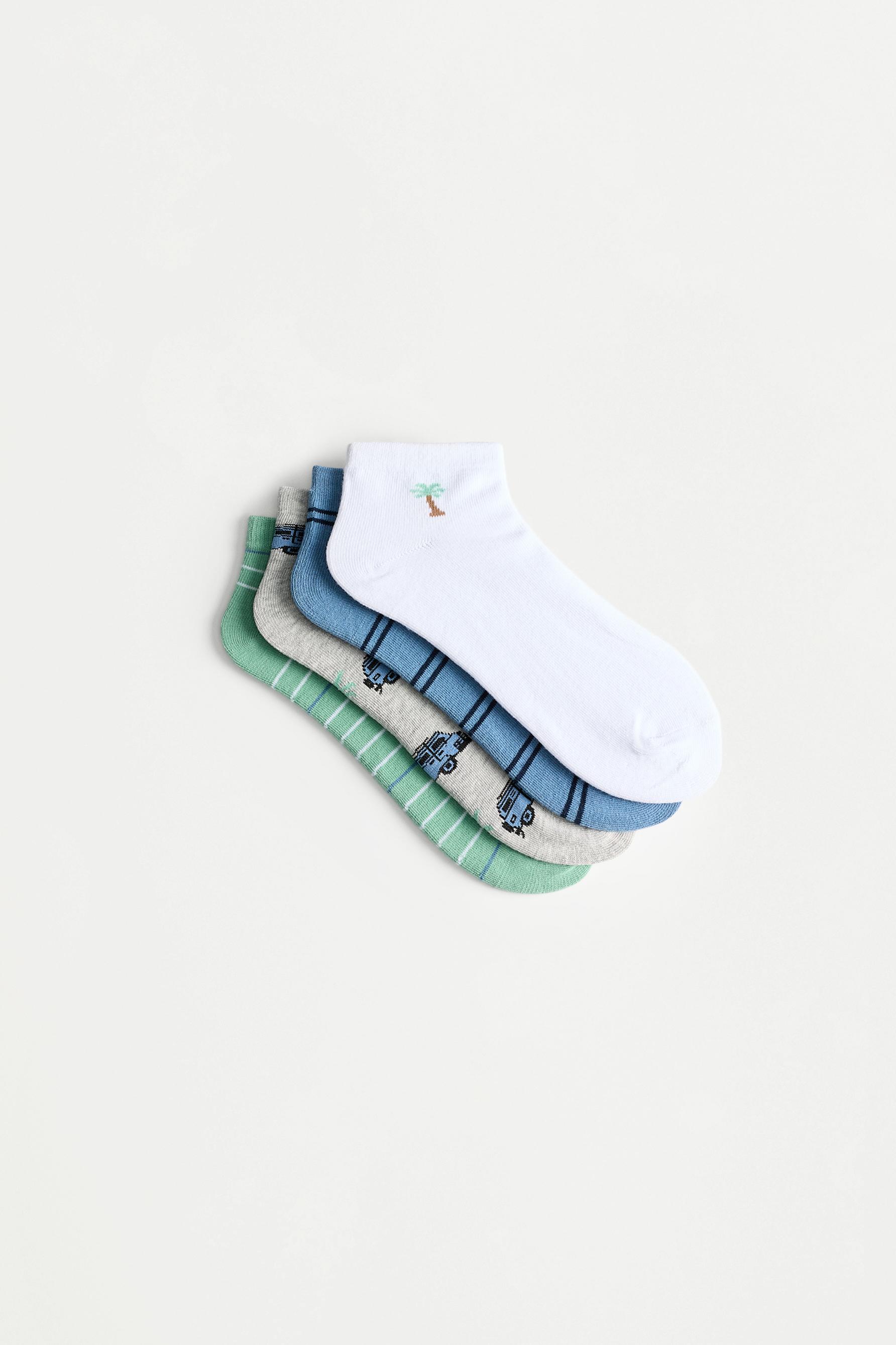 Calcetines tobilleros estampados (Pack 4)