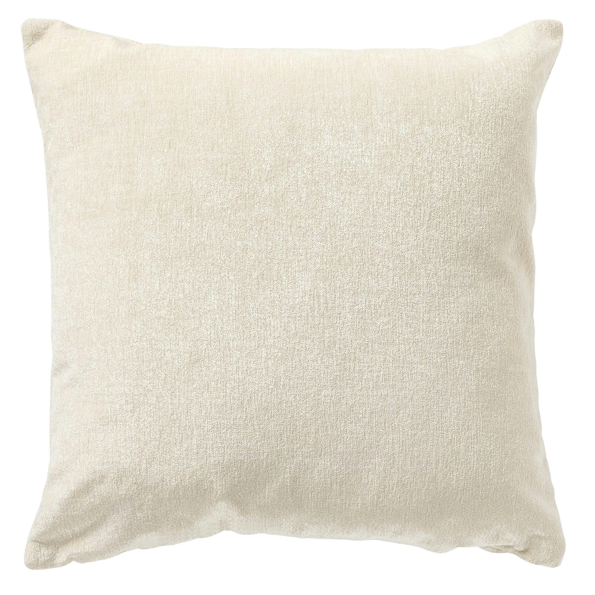CONNOR - Coussin - blanc en velours 45x45 cm avec motif rayé