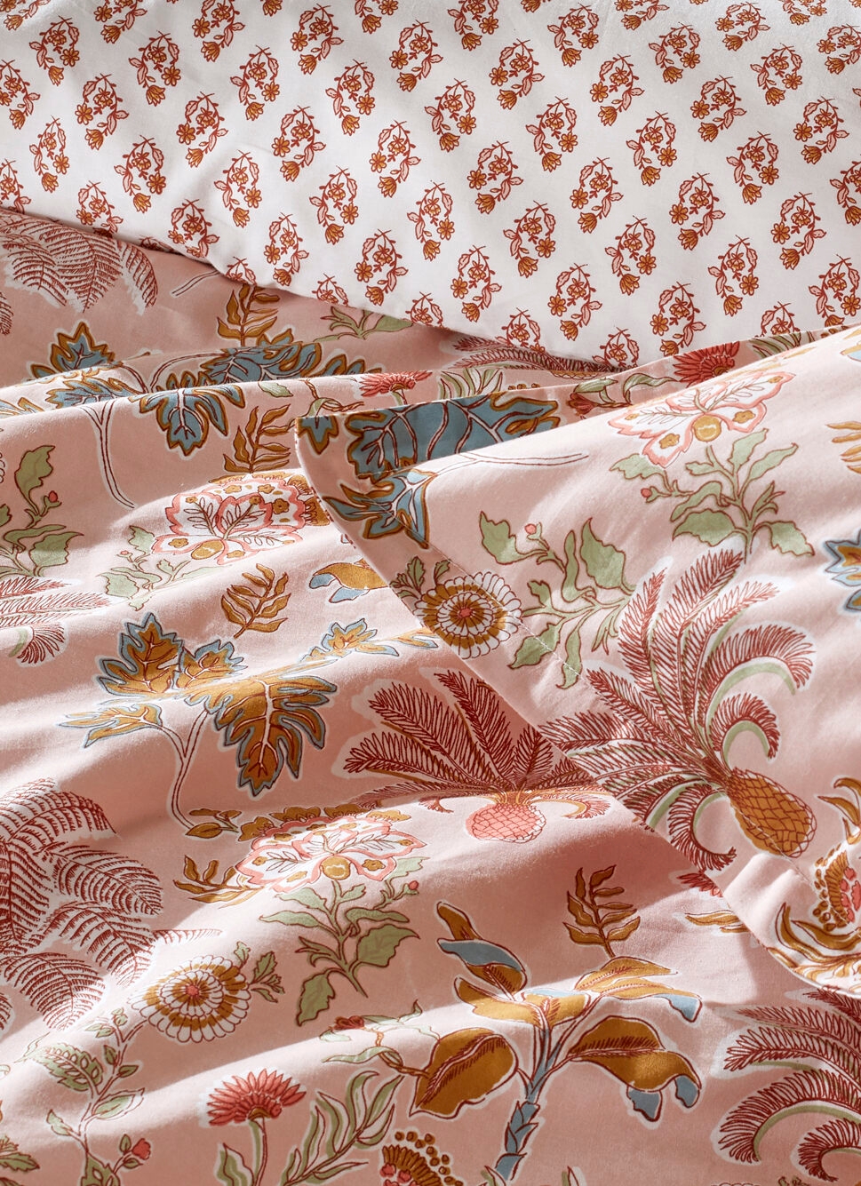 HOUSSE DE COUETTE EN PERCALE GRANADA ROSE BLUSH
