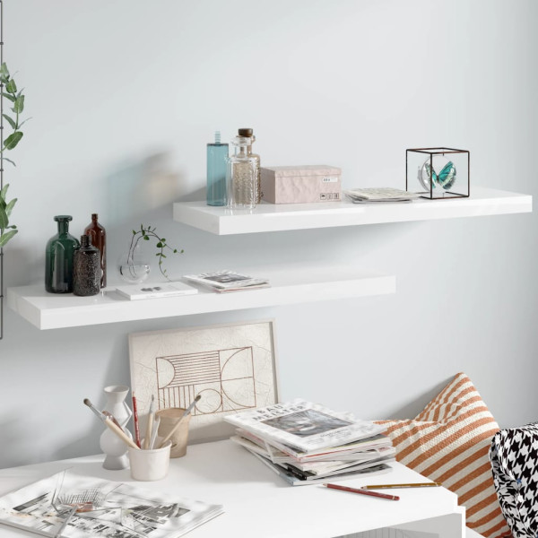 Półka ścienna Biały 80 x 23.5 x 3.8 cm MDF vidaXL