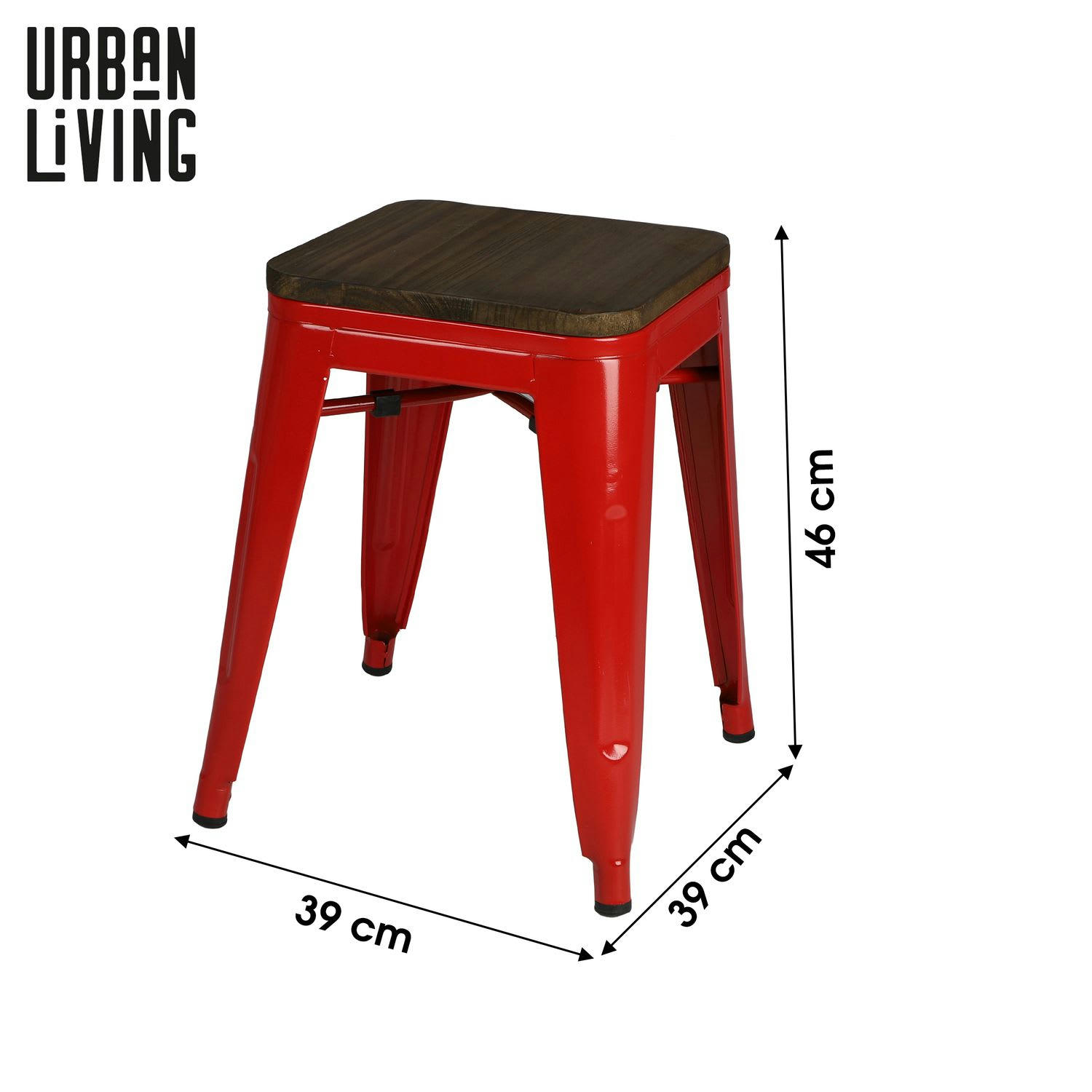 - Tabouret vintage rouge