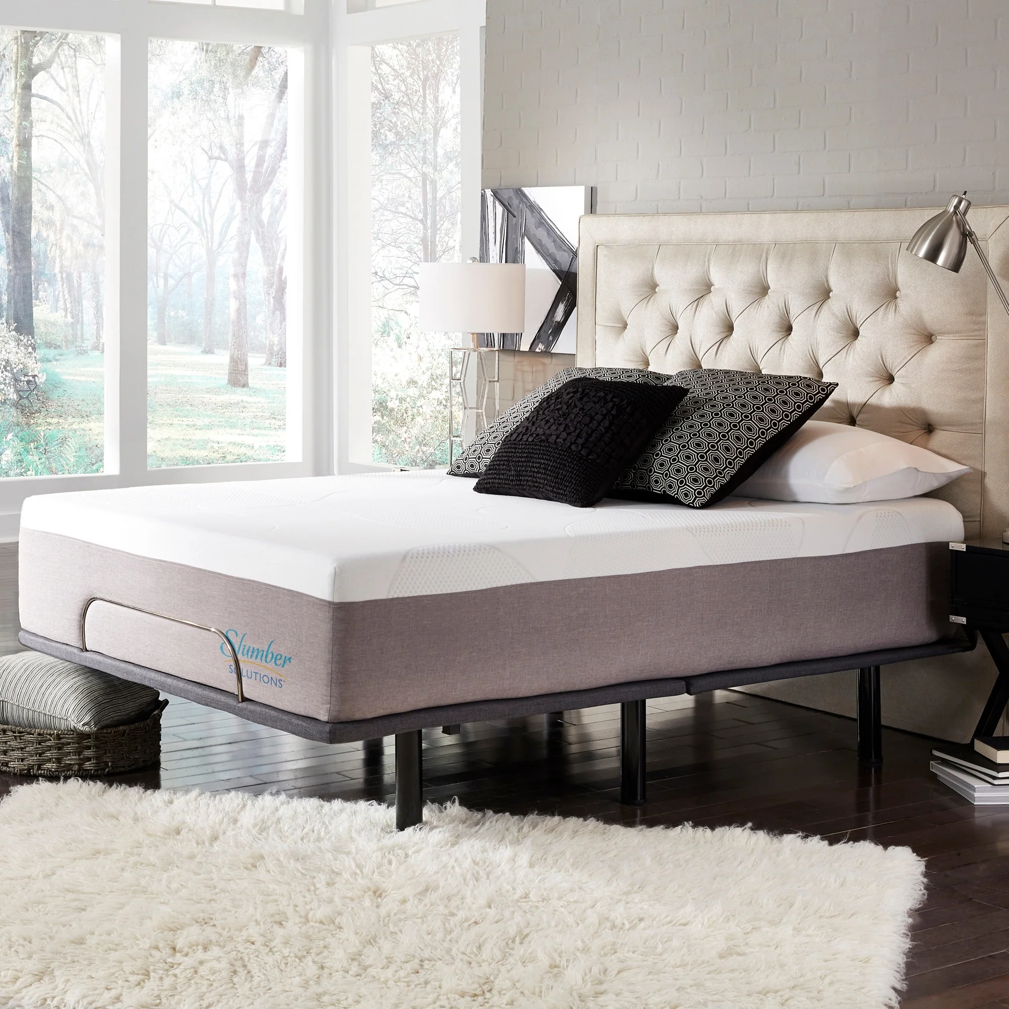 Slumber Solutions 14-inch Gel Mattress Adjustable Set