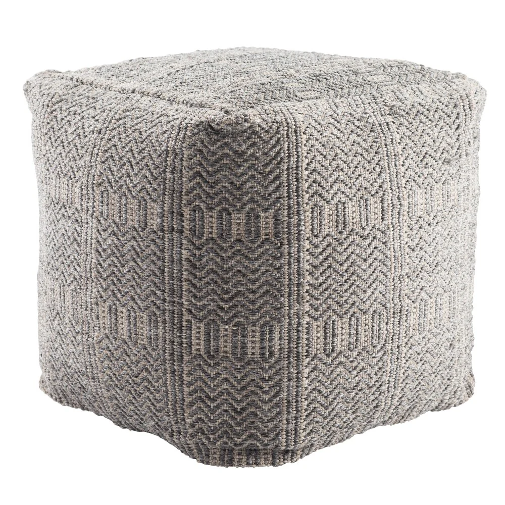 Ailith Indoor/ Outdoor Tribal Pouf/ Floor Pillow - 18X18X18