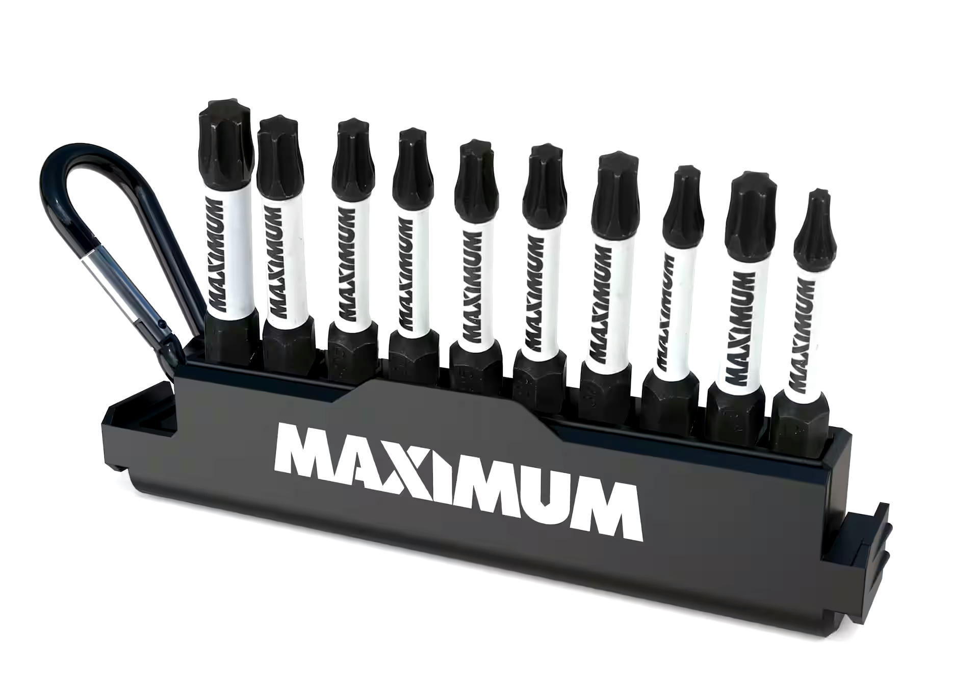 MAXIMUM Mixed Torx Carabiner Screw Bit Set, 2-in, 10-pc