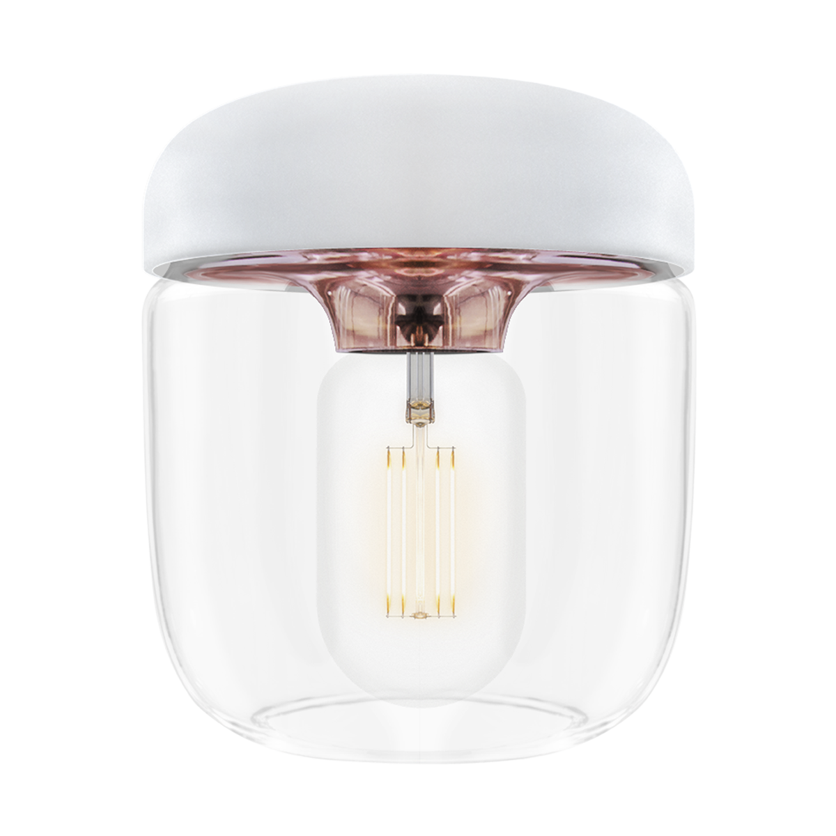 Umage Acorn lampenkap wit met copper - Ø 14 cm