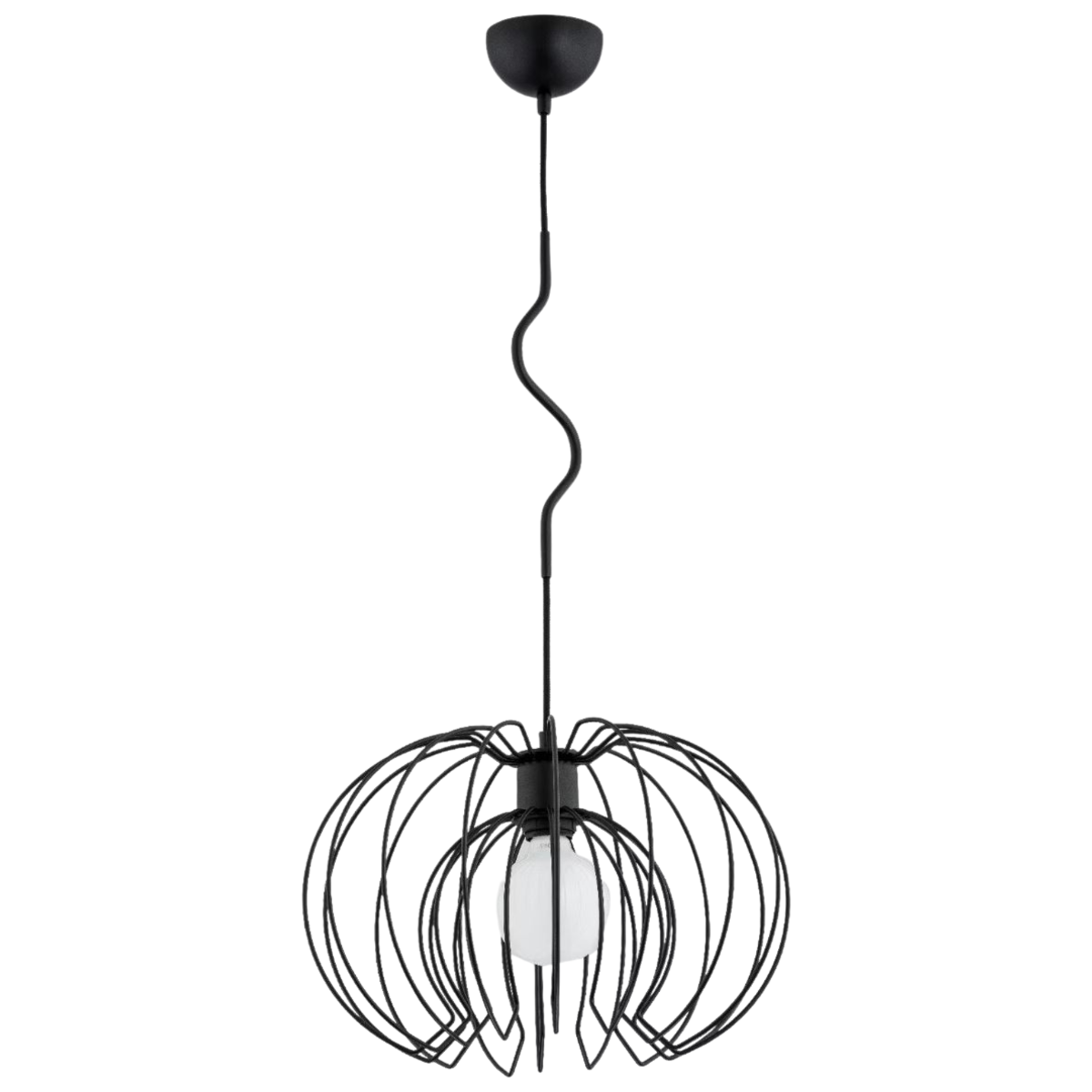 Lampa wisząca KIWI czarna 1xE27x60W wym:90x36x36cm IP20 Alfa
