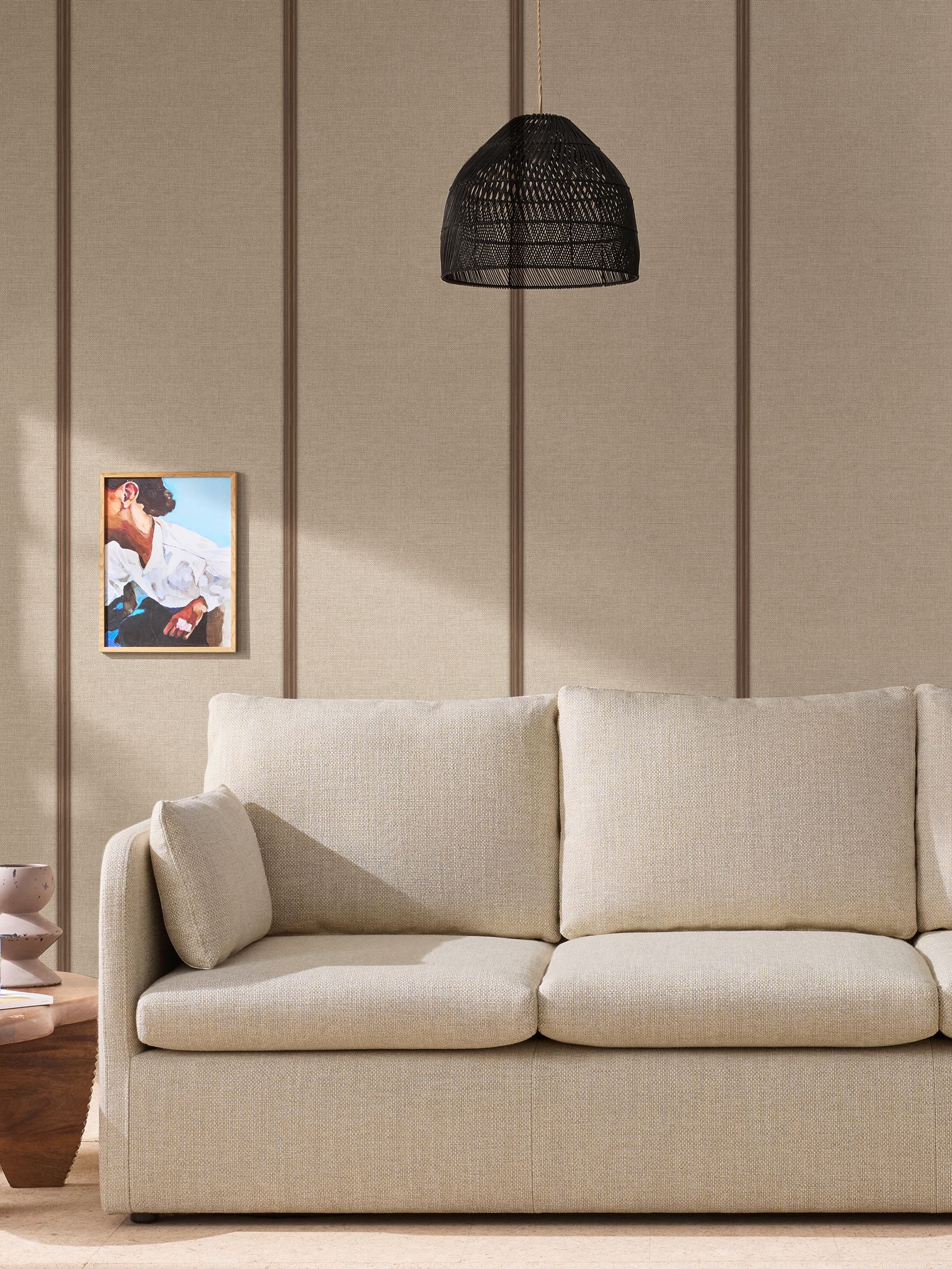 Effie 10M Wallpaper in Beige Hessian