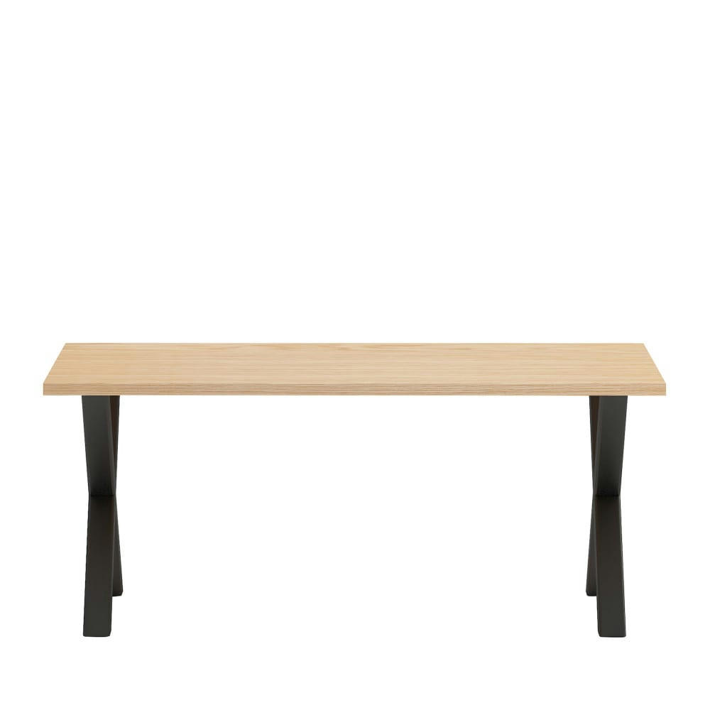 OSBY - Table à manger en bois piètement en X 180x90cm bois clair