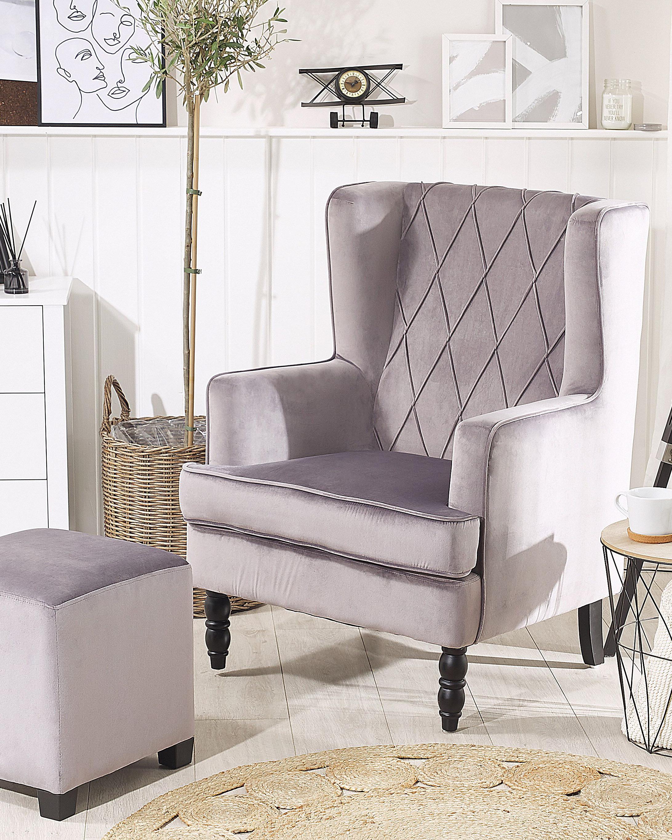 Armchair SANDSET Velvet Grey