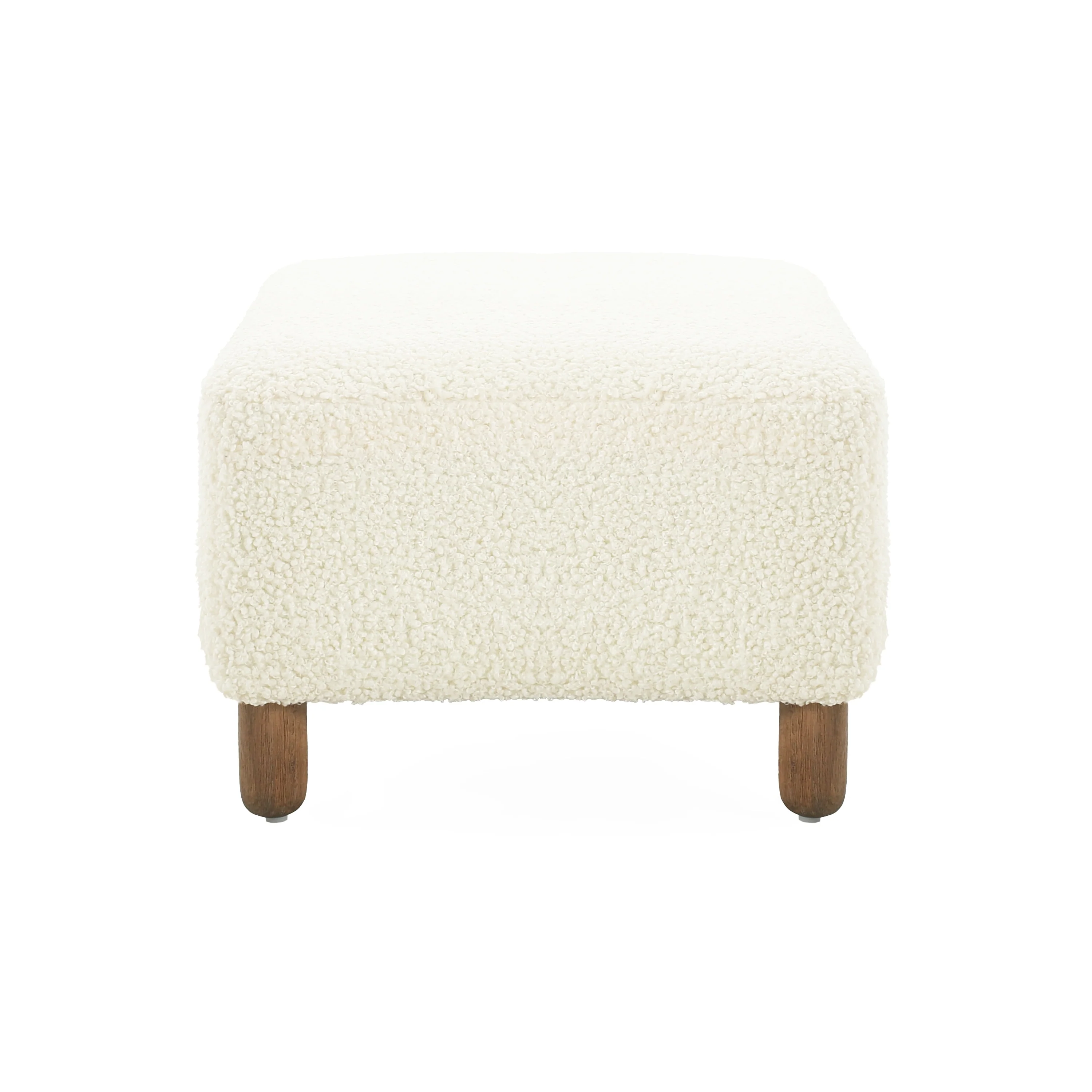 Comfortable Upholstered Ottoman,Bedroom End Bench,White