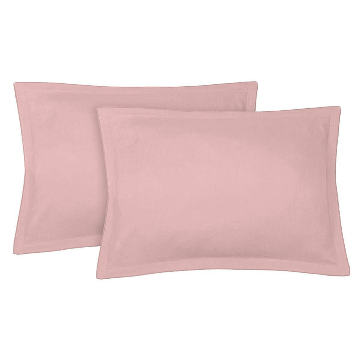 HORTENSE - Taie d'oreiller (x2) lin lavé  50x70 rose