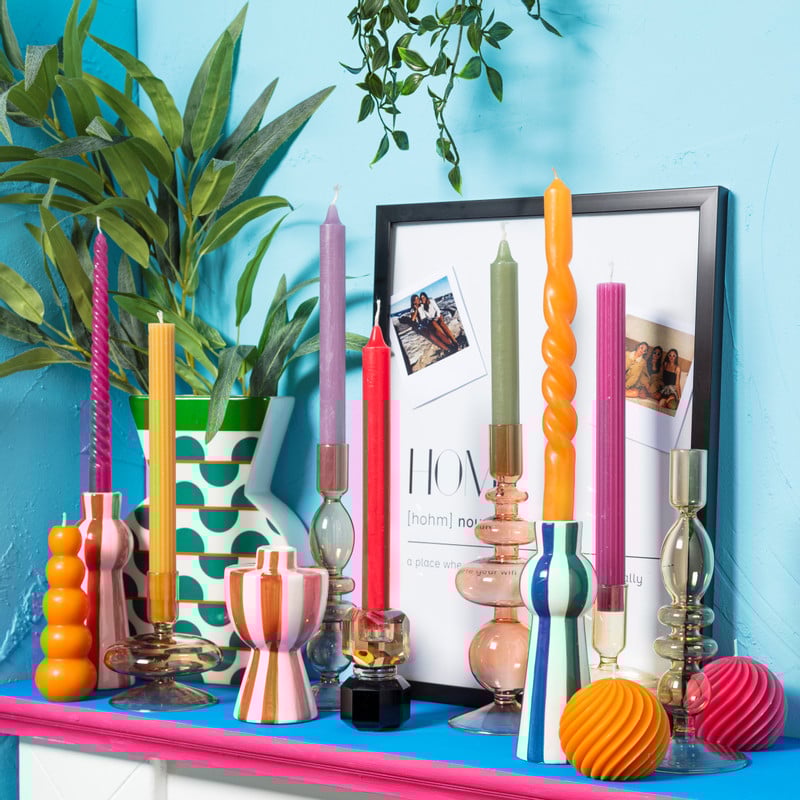 Dinerkaars rustiek - rood - &Oslash;2x24 cm