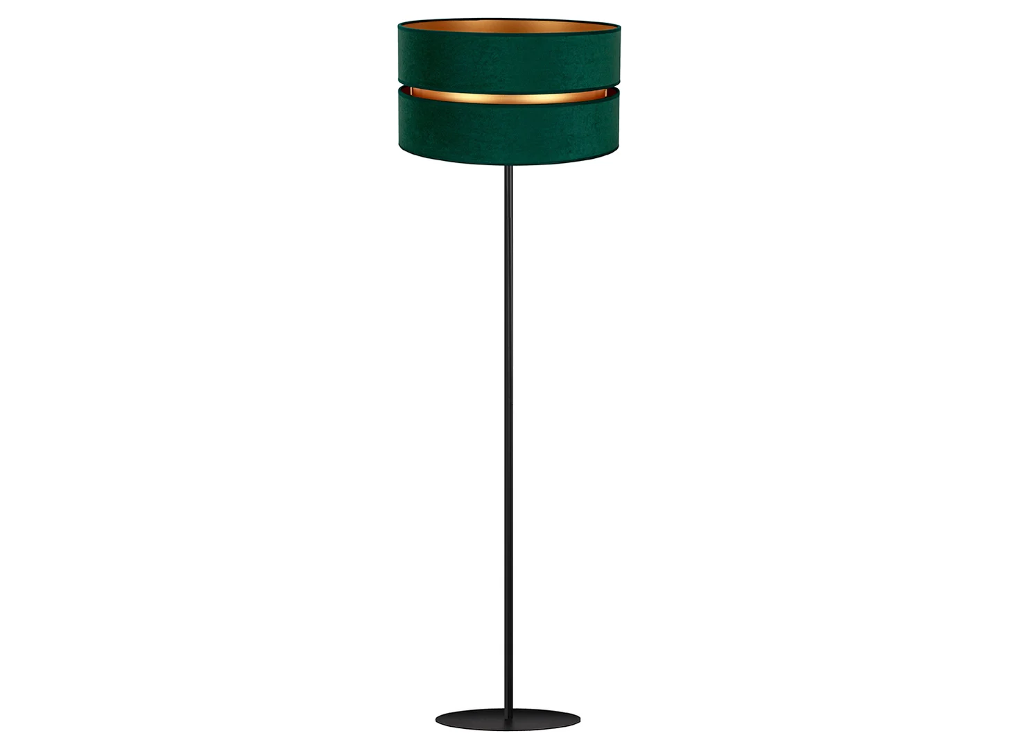 Lampa podłogowa Duo welurowa zielona