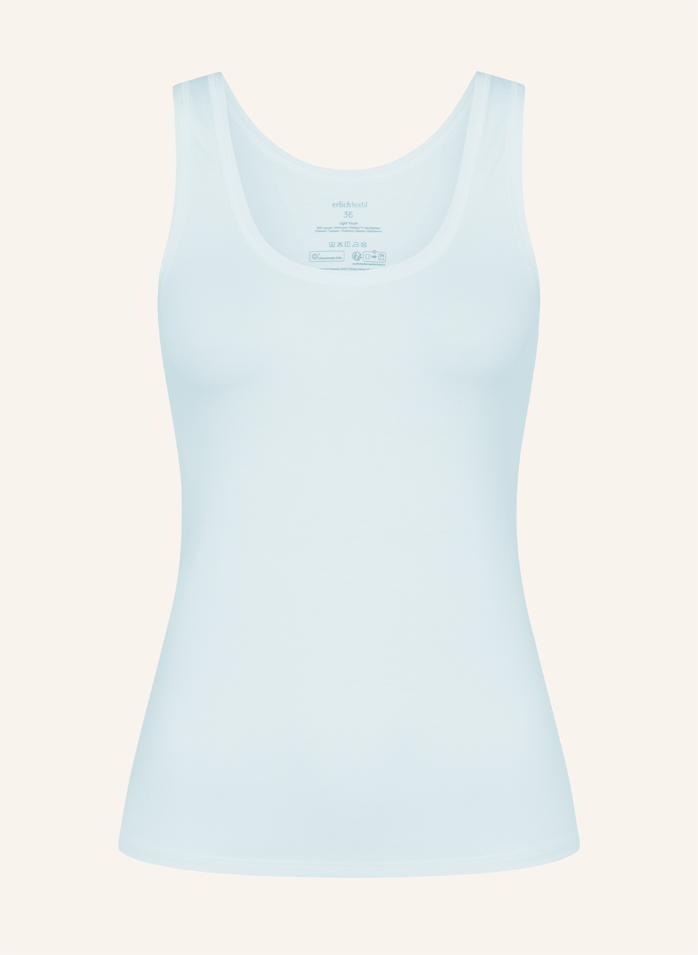 erlich textil Light Touch Tanktop mit weichem Lyocell, seidig fein elastisch