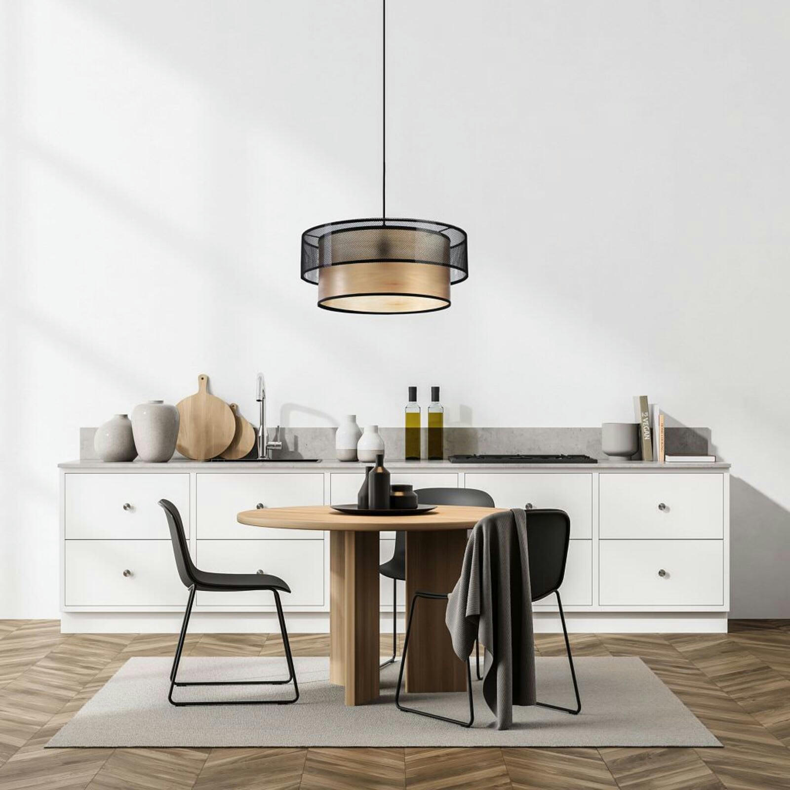 DUO ÉLÉGANT - Suspension Tissu Noir