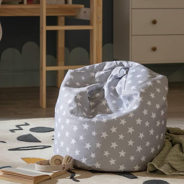 Habitat Kids Grey Stars Bean Bag