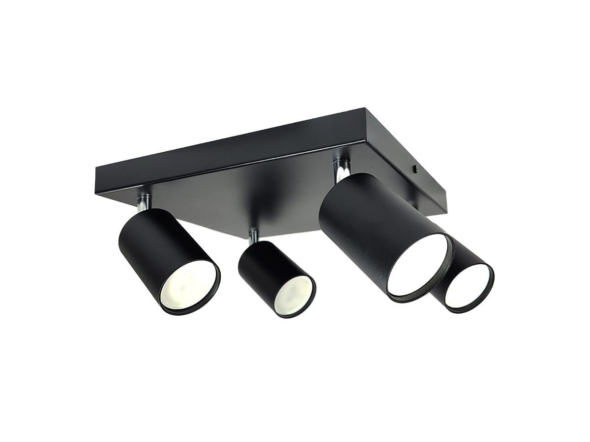 Lampa sufitowa spot Bardo 4xGU10 czarna/chrom