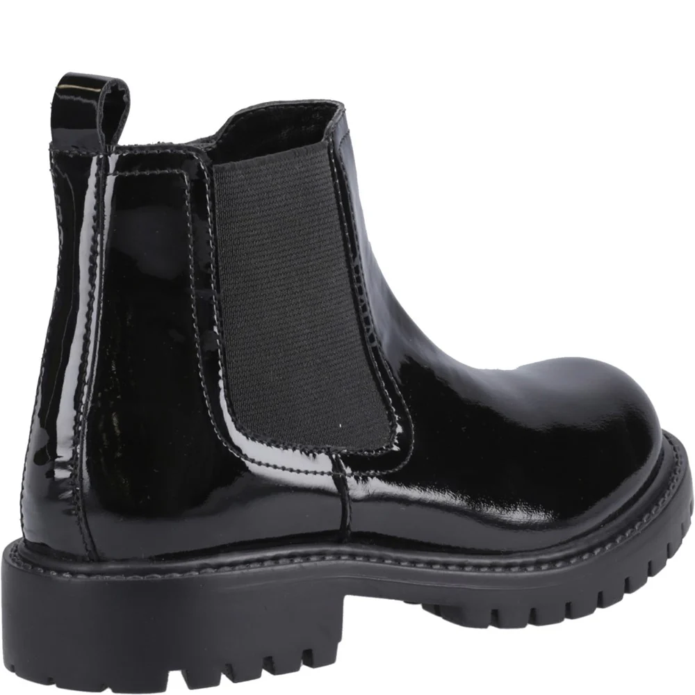 Hush Puppies Ariella Chelsea Patent Junior School Shoes