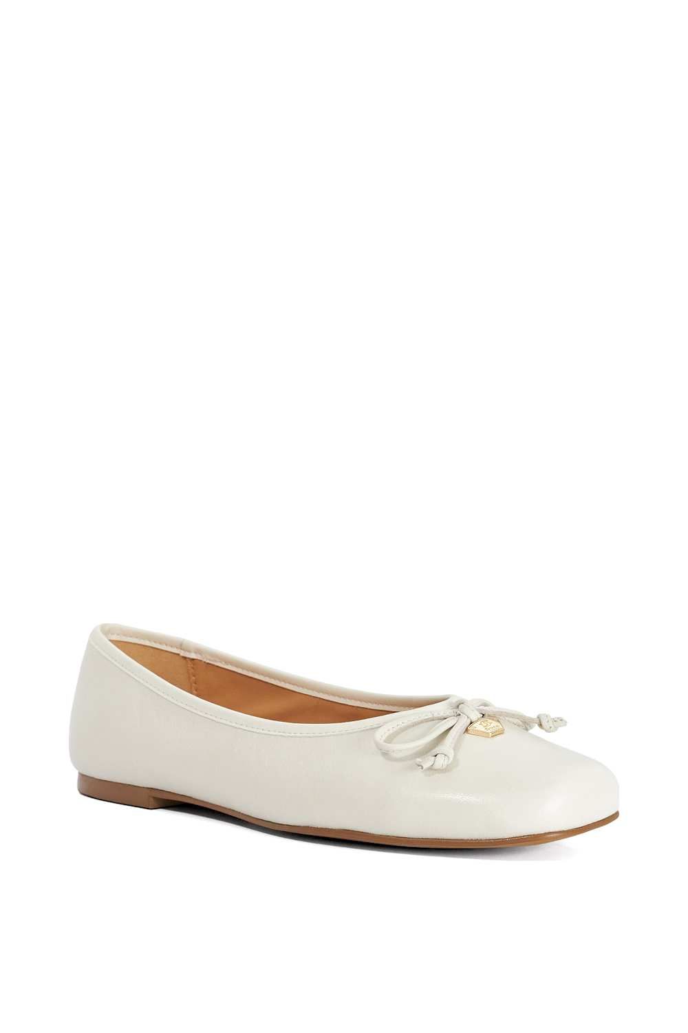Dune London Harllowe' Leather Ballet Pumps
