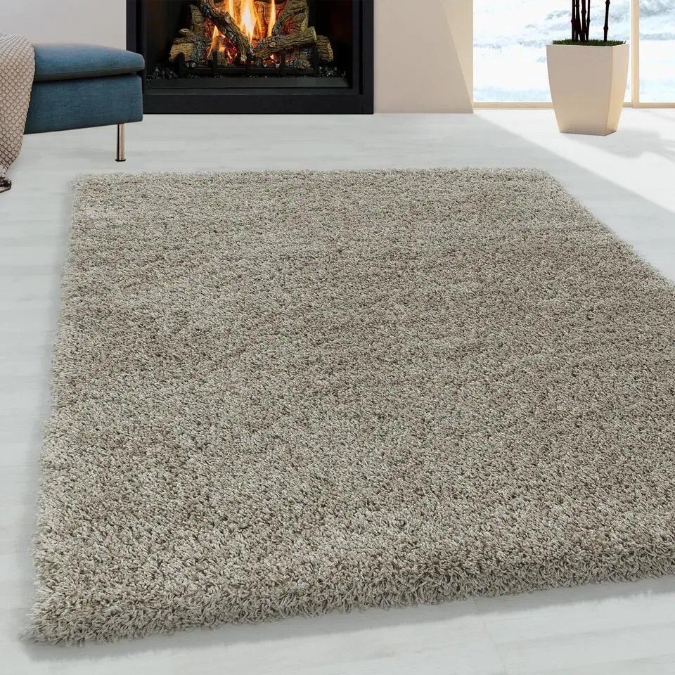 Monaco Soft Shaggy Hoogpolig Vloerkleed Beige - 240x340 CM