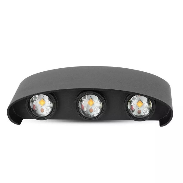 Kinkiet VT-846czarny LED 1x5W 630lm wym:8x17x4cm IP65 V-TAC