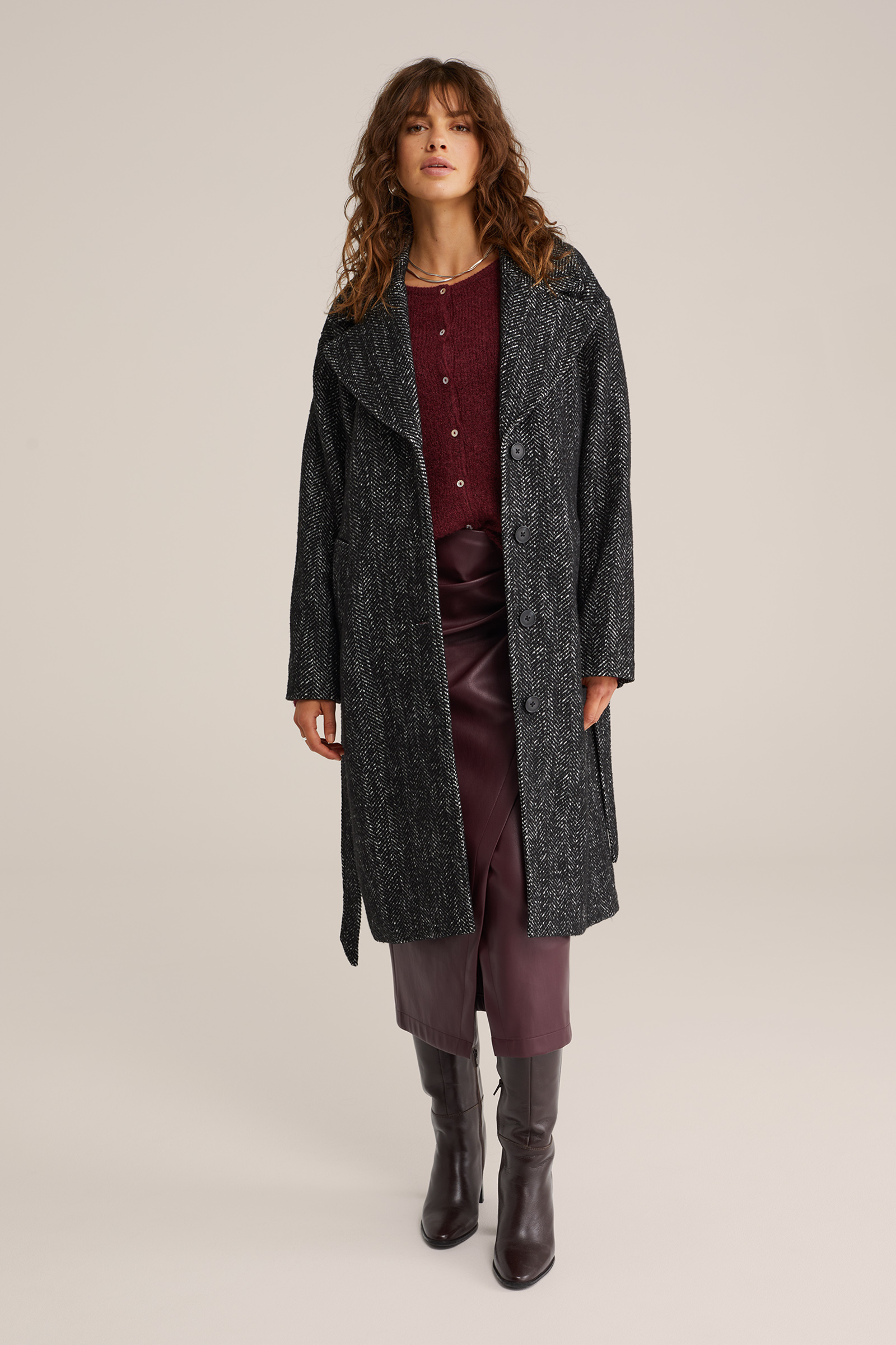 Dames premium jas van wolmix