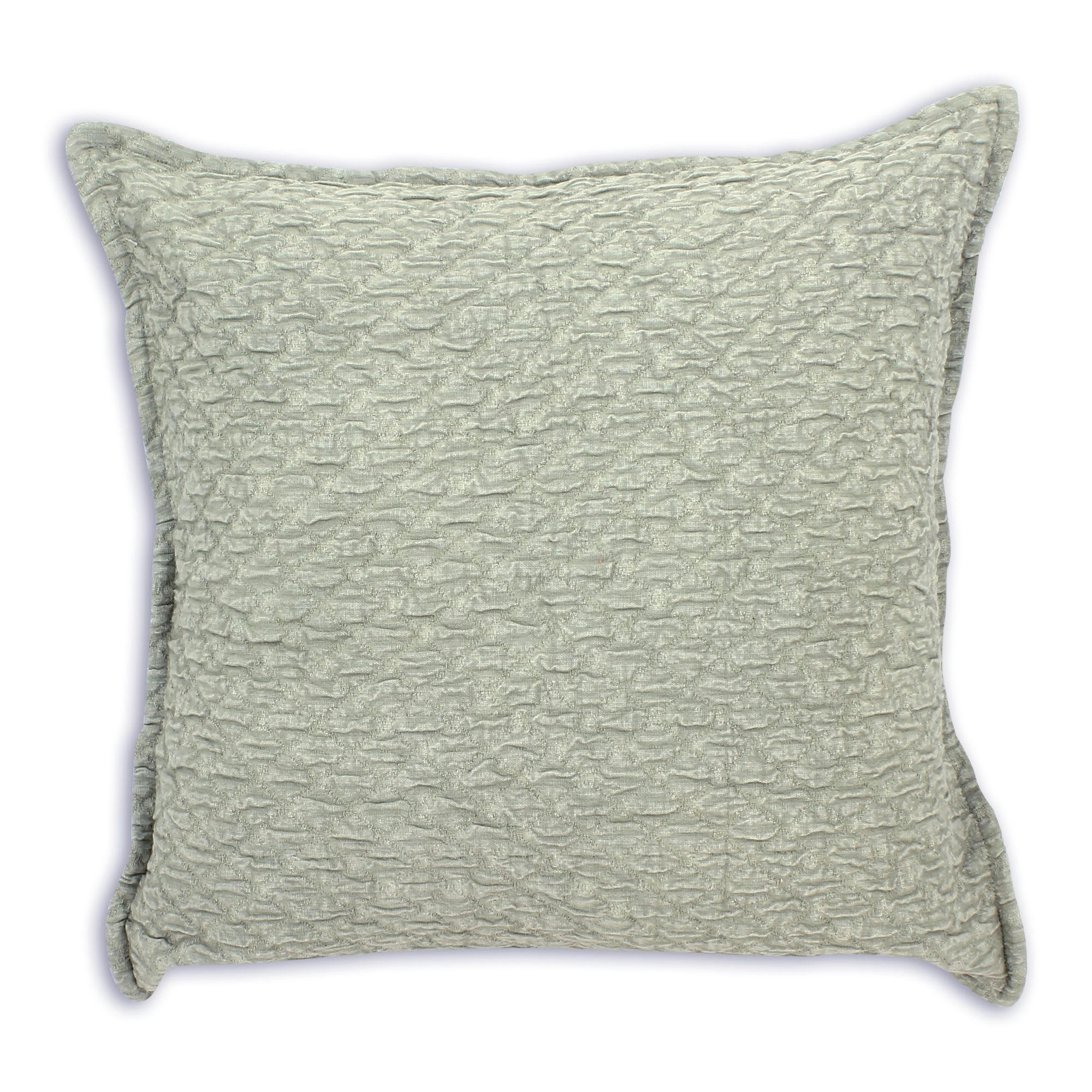GALI - Coussin en coton gaufré vert 45cm