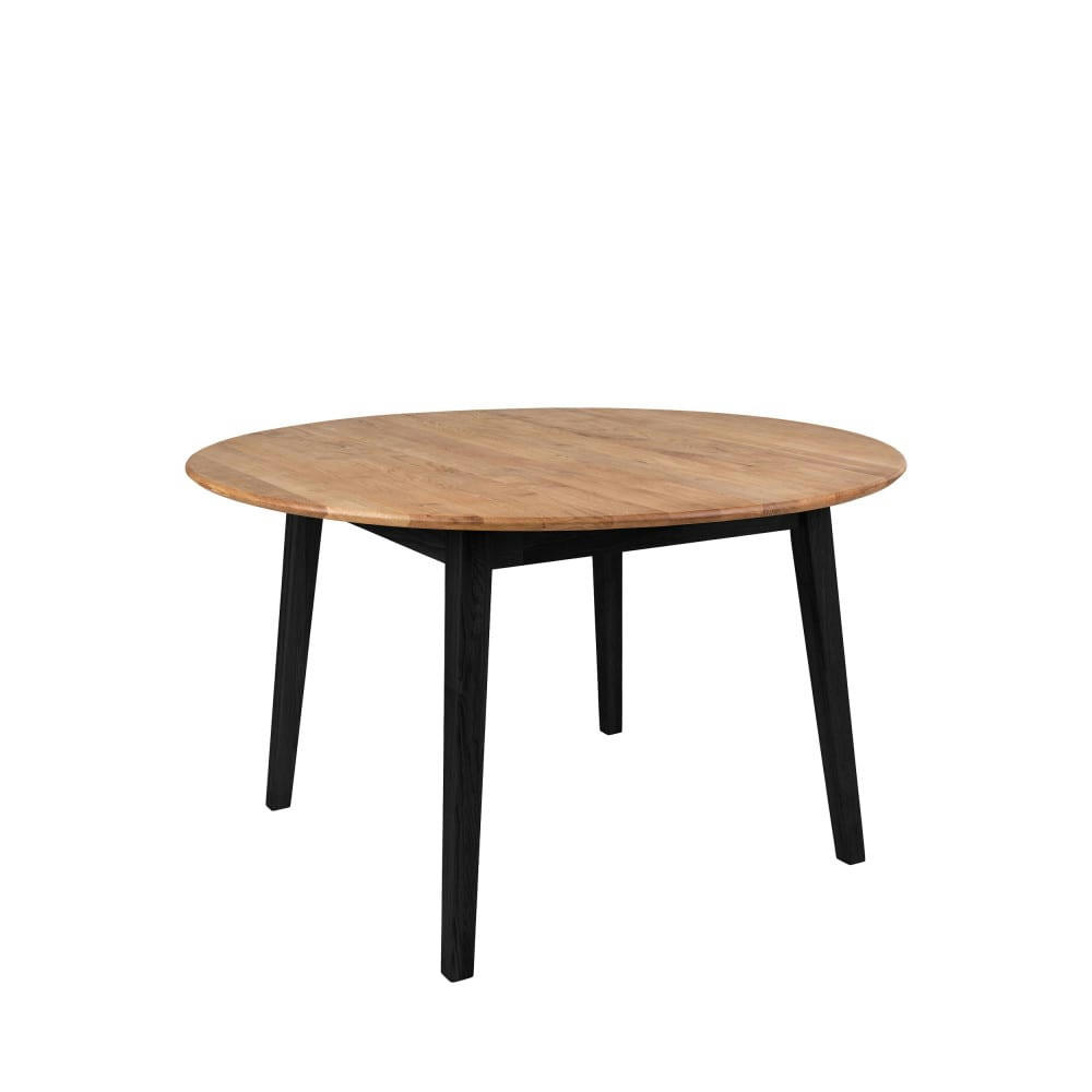 MARSEILLE - Table à manger ronde en bois D140cm bois clair / noir