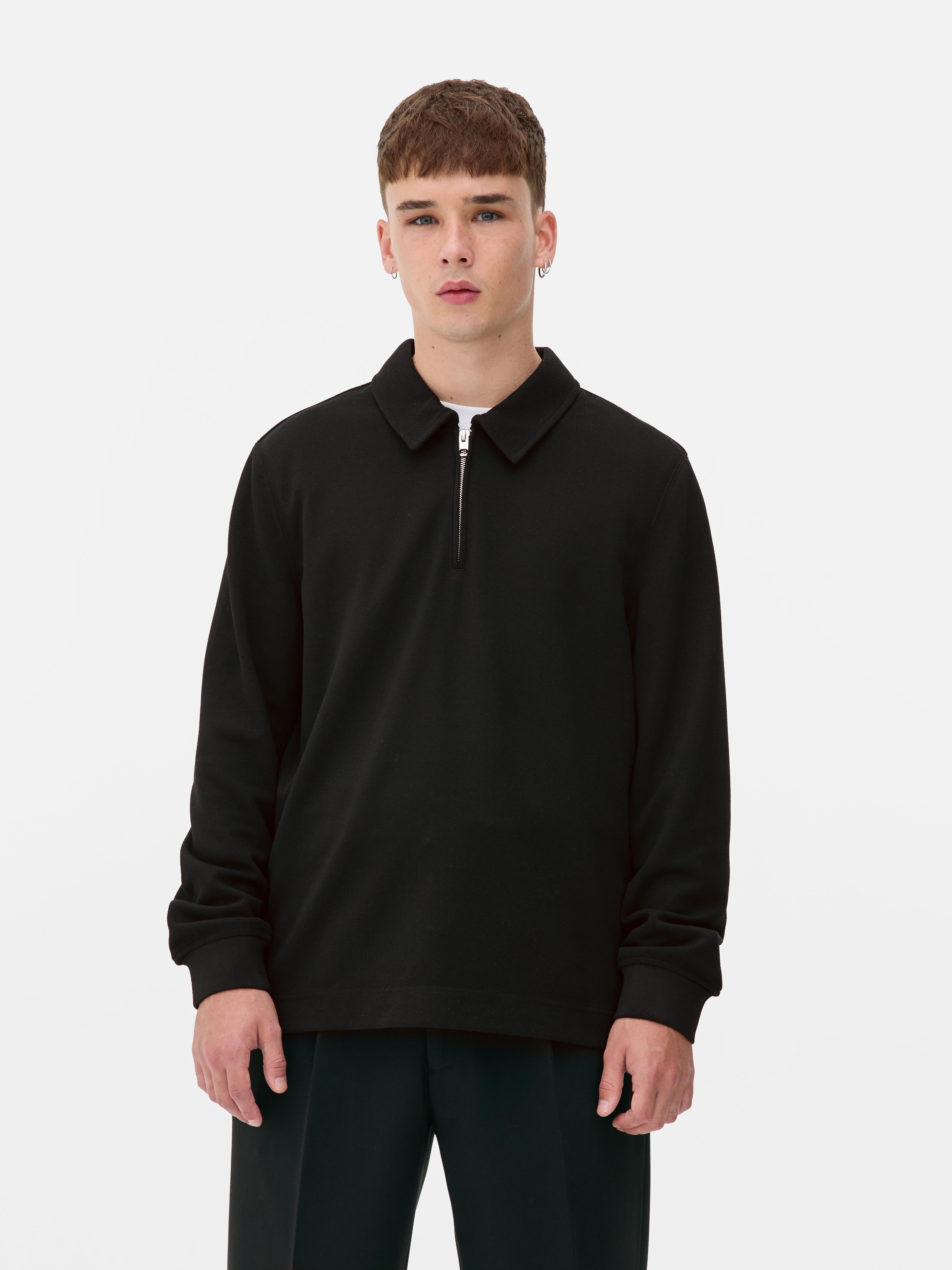 Twill Long Sleeve Polo Shirt