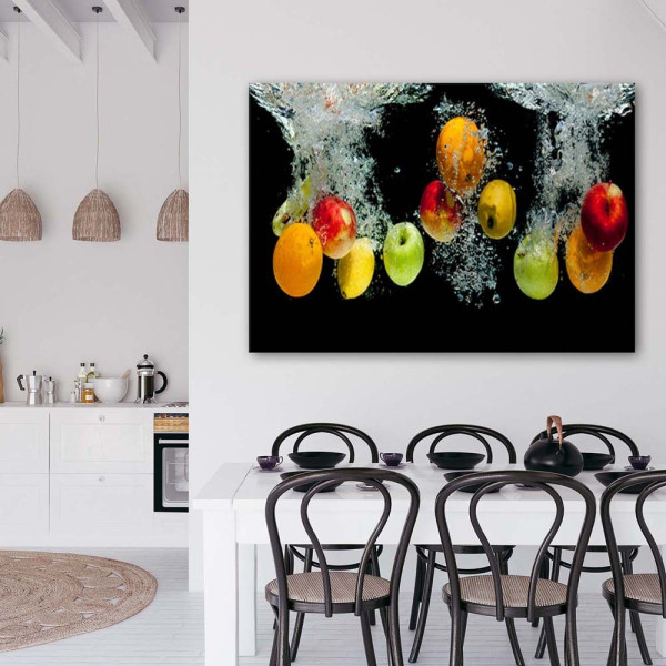 Feeby Obraz na płótnie Świeże owoce w wodzie 60x40