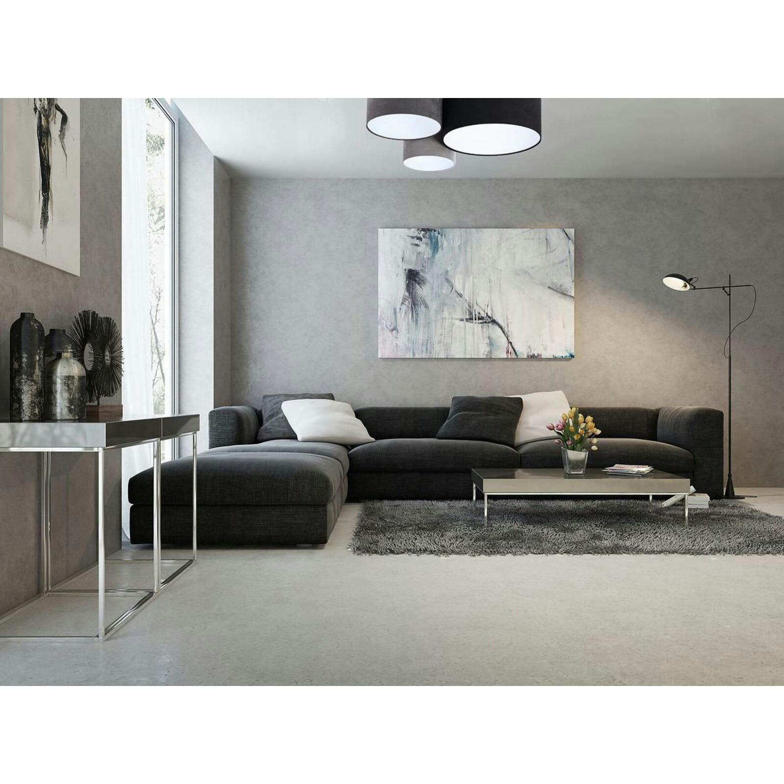 TRIO - Plafonnier Tissu Gris