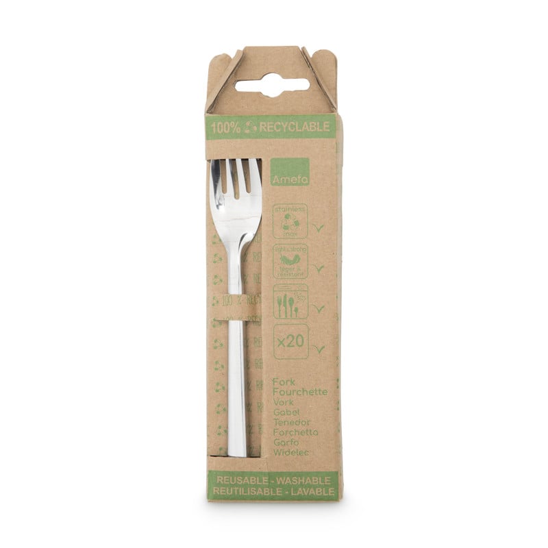 Amefa RVS vorken - zilverkleurig - 20 stuks