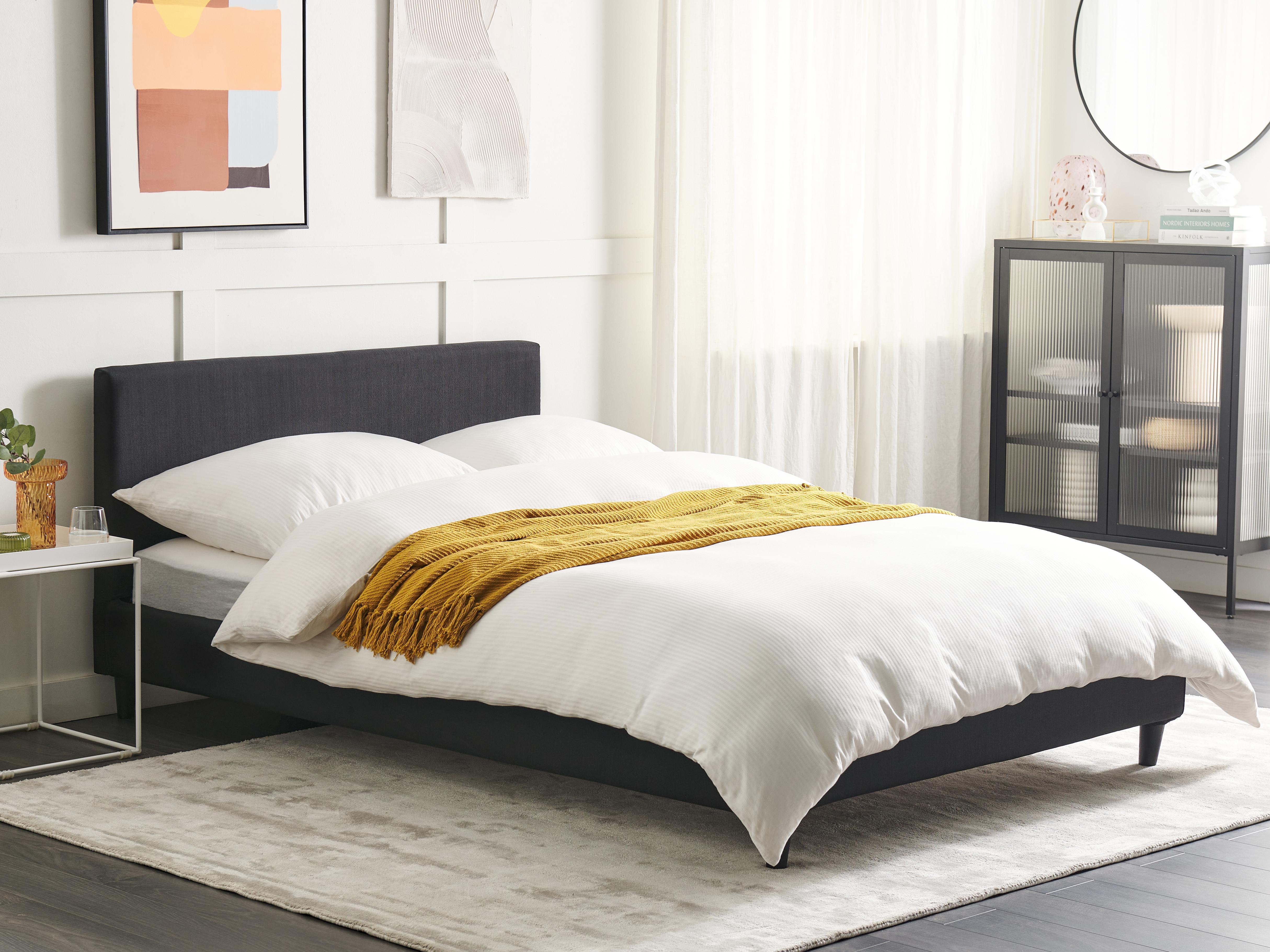 Bed Frame Cover FITOU 140 x 200 cm Black