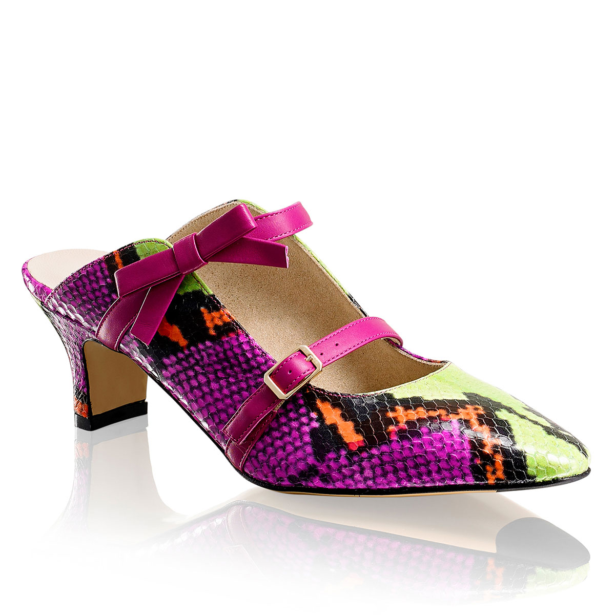 Russell & Bromley MILLY Buckle & Bow Trim Mule