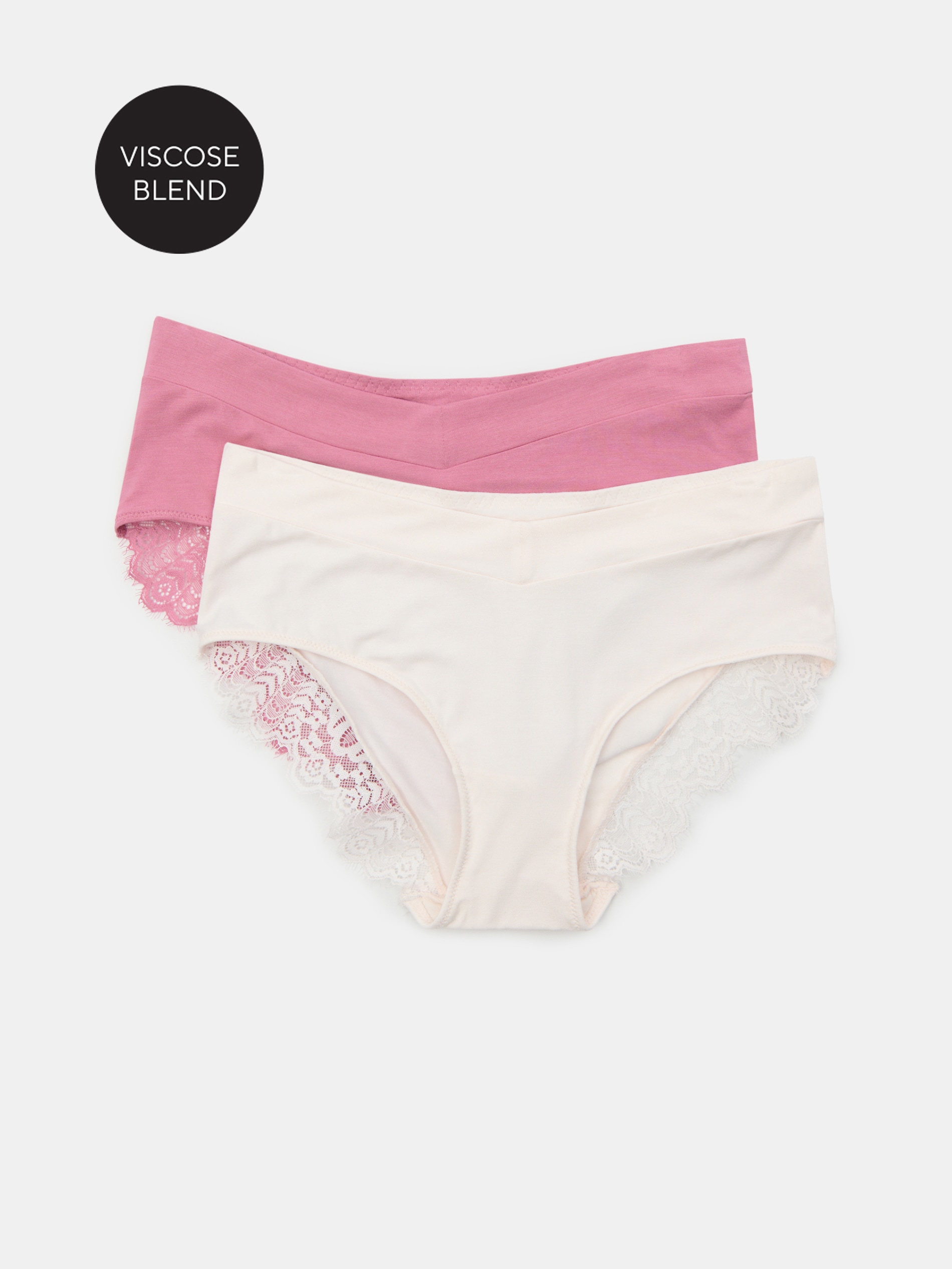 Figi hipster z wysokim stanem z wiskozy 2 pack