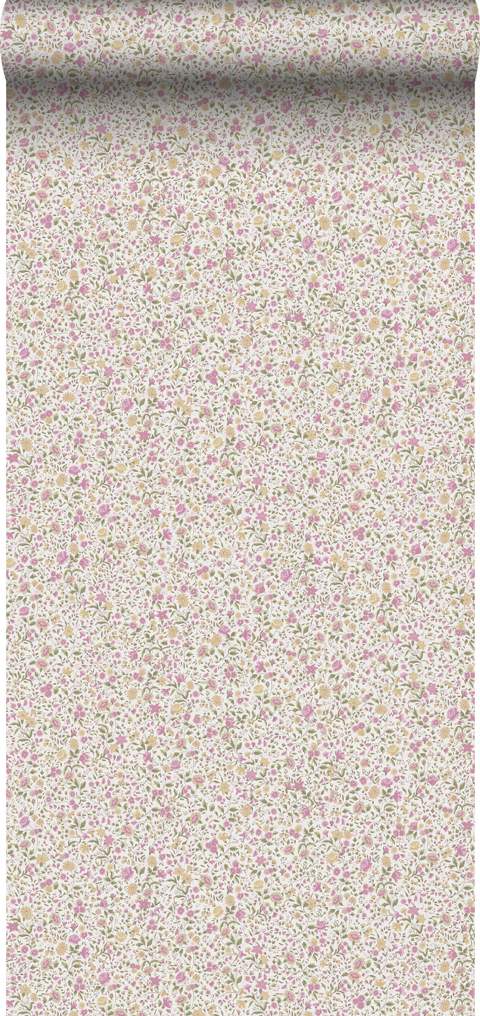Sanders & Sanders behang bloemetjes paars, groen en geel - 53 cm x 10 m - 640394