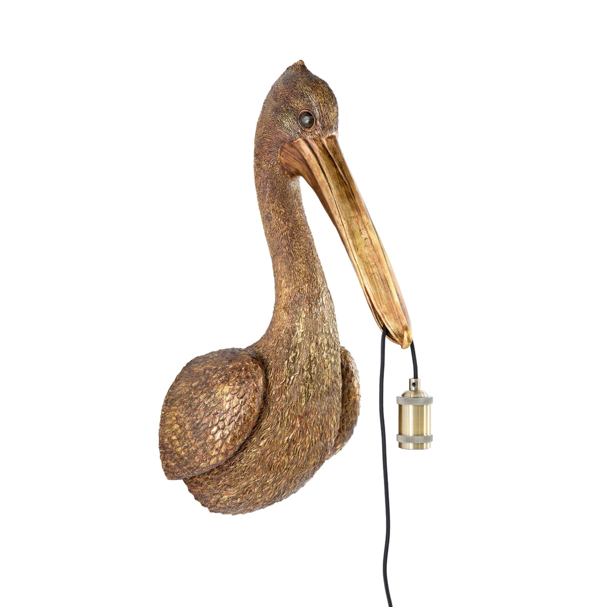 Light & Living wandlamp Pelikaan - brons - 33x28x63cm