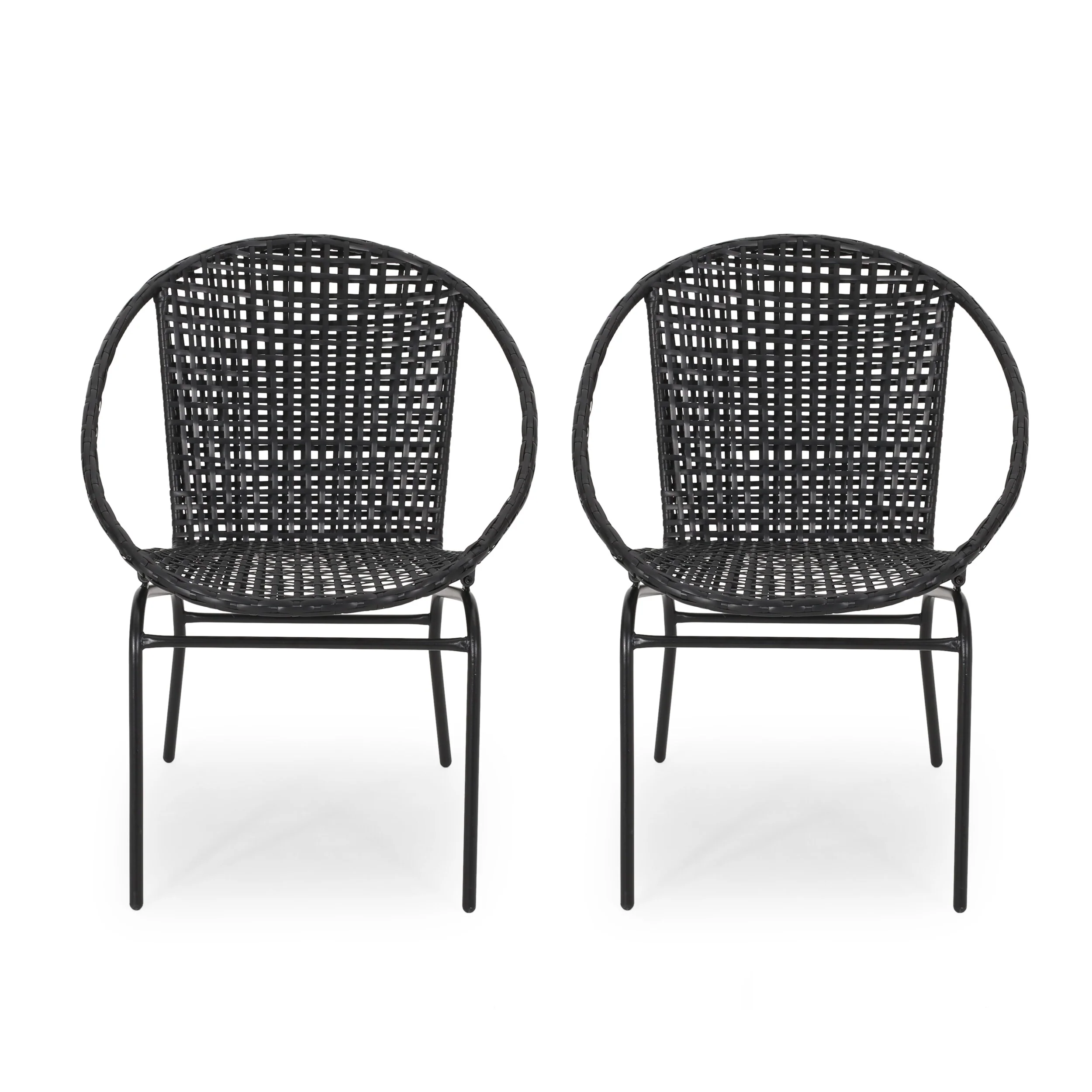 Java Outdoor Modern Wicker Club Chair (Set of 2) by Christopher Knight Home