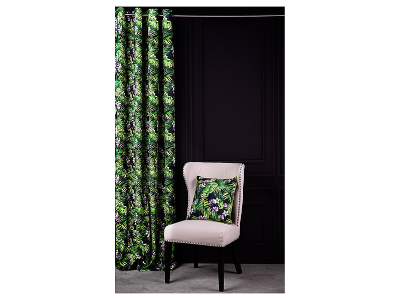 Zasłona Paradise Chic przelotki 140x270 cm zielona
