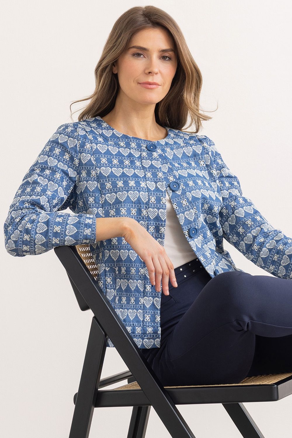 Klass. Embroidered Cotton Jacket